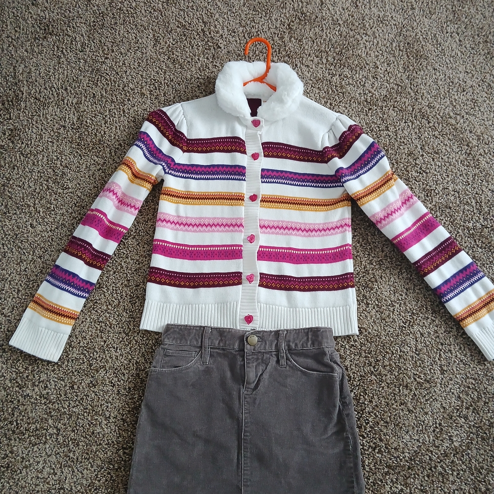 Gymboree Colorful Striped Cowl Neck Sweater Set